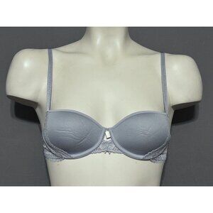 Third Love Lace T-Shirt Bra 32B Blue Lightly Lined Underwired